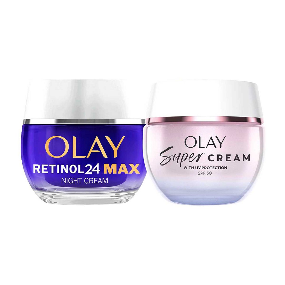 Olay Super Cream Face Moisturiser & Retinol 24 Max Night Bundle