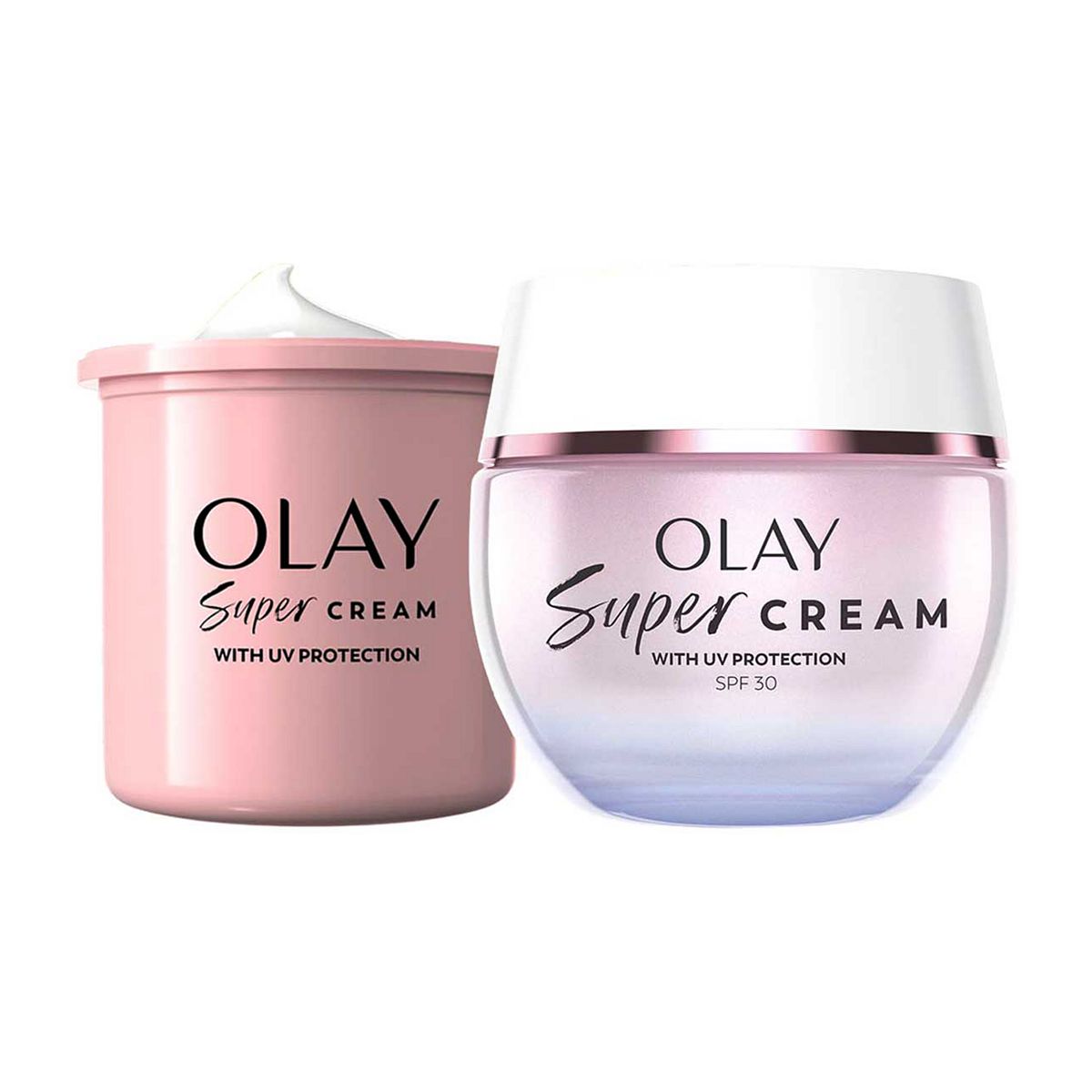 Olay Super Cream Face Moisturiser & Serum With Spf30 Refill Bundle