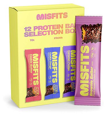 Click to view product details and reviews for Misfits Plant Based Protein Bars Selection Box Assorted Flavours 50g 12s.