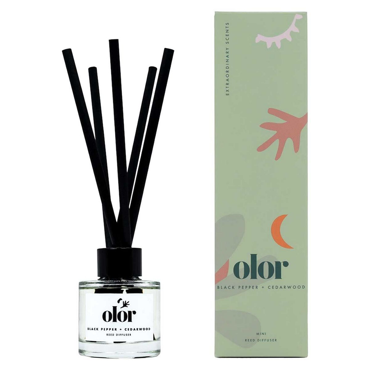 Olor Black Pepper And Cedarwood Mini Reed Diffuser 50Ml