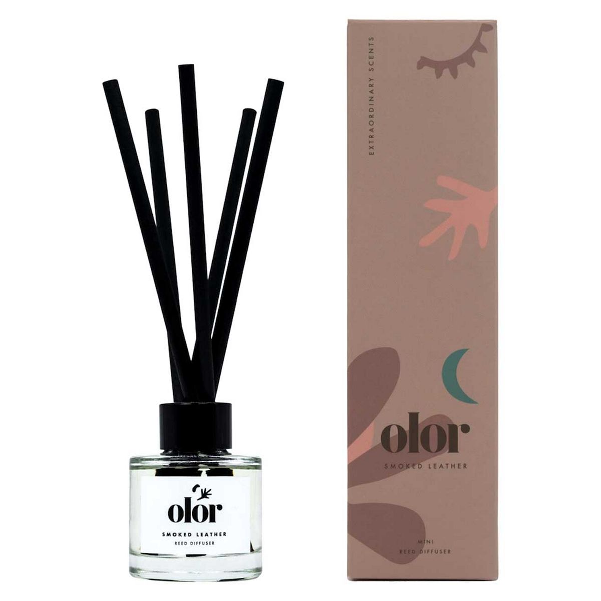 Olor Smoked Leather Mini Reed Diffuser 50Ml