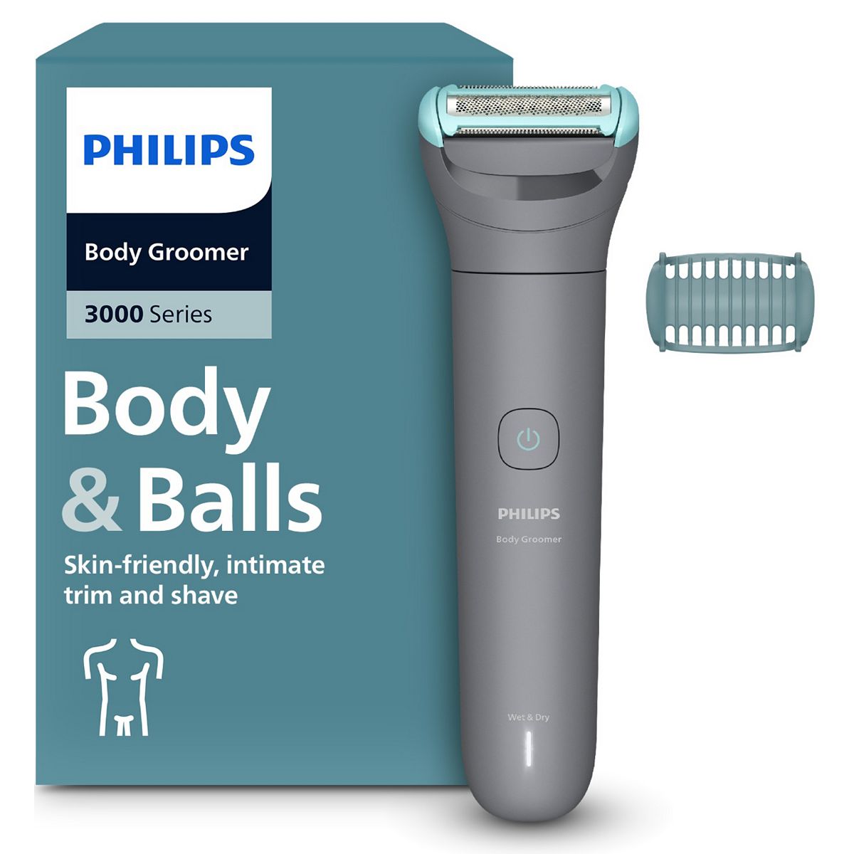 Philips Body Groomer 3000 Series, Triple Protect Shave System, Intimate Trim & Shave, Bg3475/15