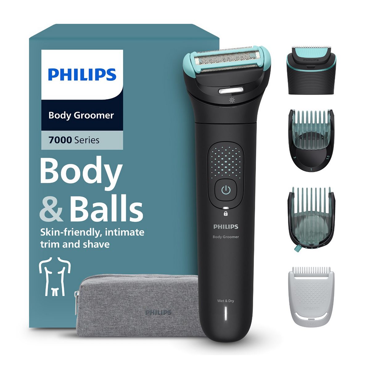 Philips Body Groomer 7000 Series Triple Protect Shave System Intimate Trim & Bg7470/15