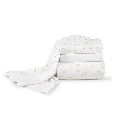 Cuddleco 4 Piece Cot Bedding Set Cashmere Meadow