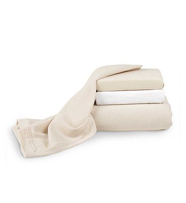 Cuddleco 4 Piece Cot Bedding Set Cashmere Waffle