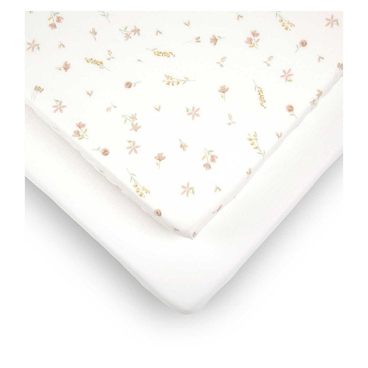 Cuddleco Cot Bed Sheets 2 Pack Cashmere Meadow