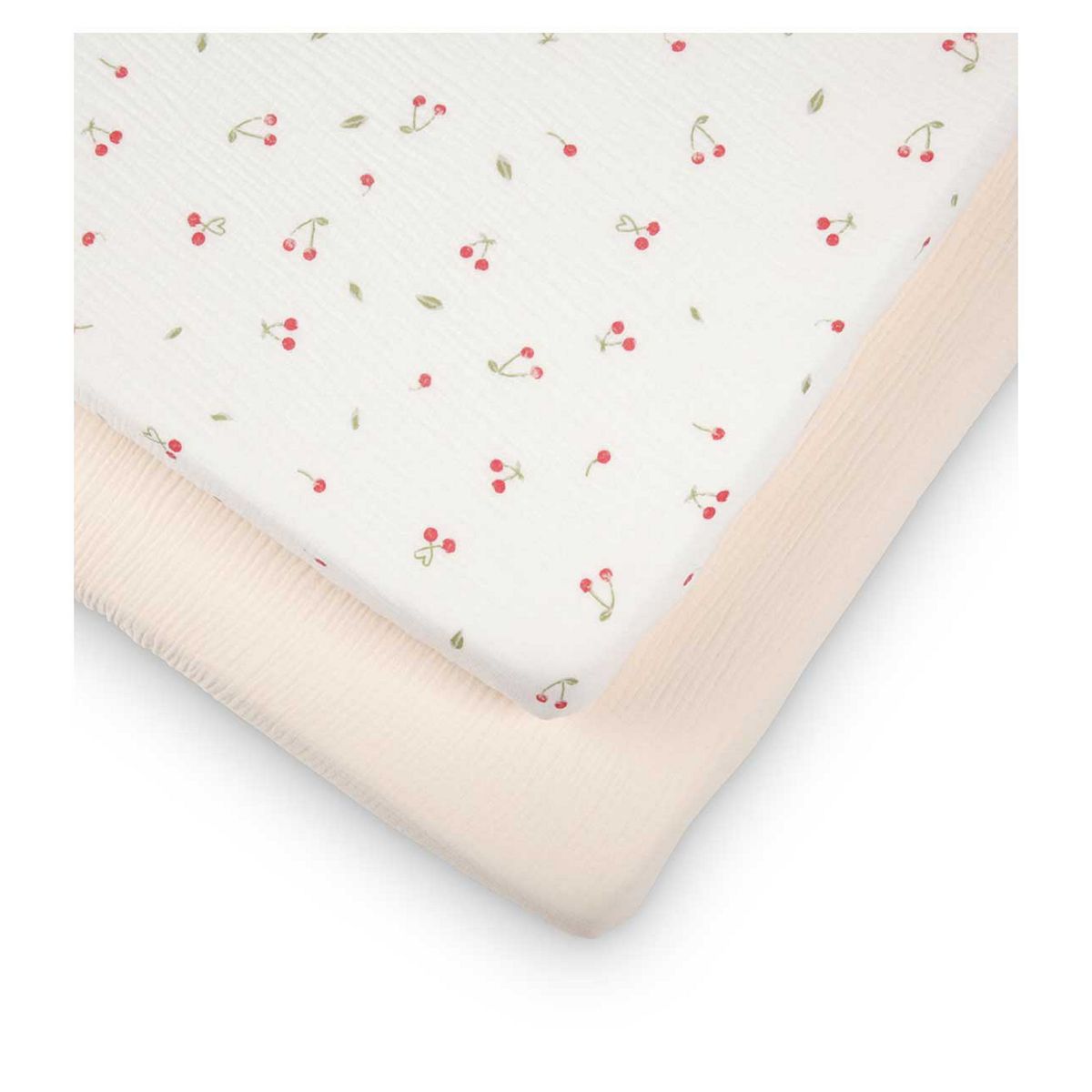 Cuddleco Cot Bed Sheets 2 Pack Ditsy Cherry