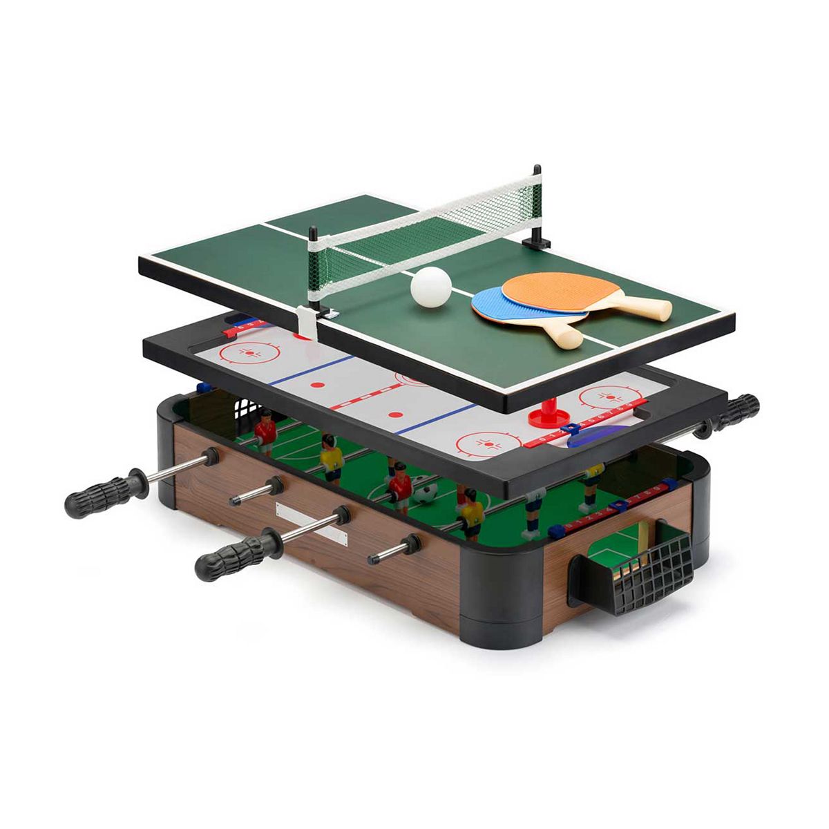 Powerplay 20 Inch 3 In 1 Games Table - Dark Brown