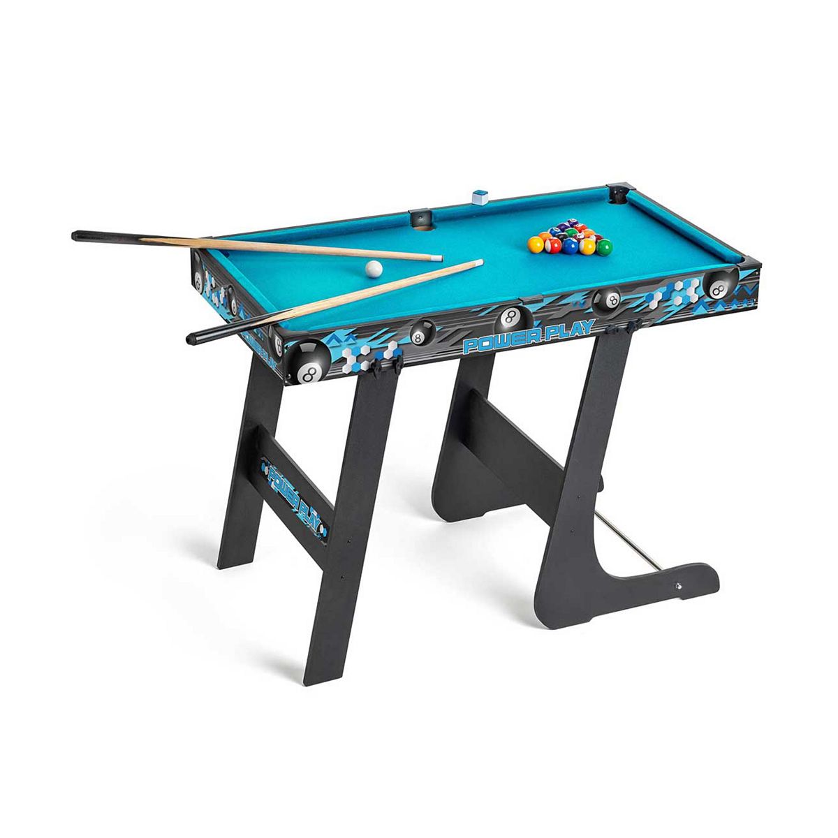 Powerplay 3 Foot Folding Pool Game Table - Black