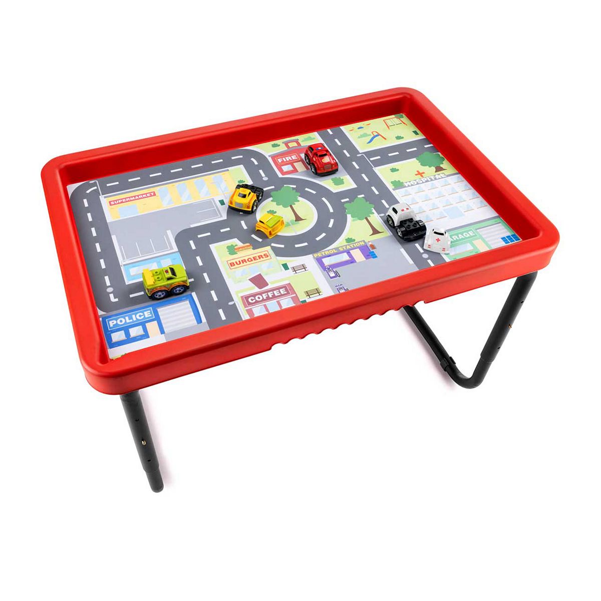 Toyrific Play Tray With City And Race Mat Set