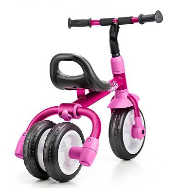 Xootz Switch Rider 5 In 1 Folding Balance Bike/Trike In Pink