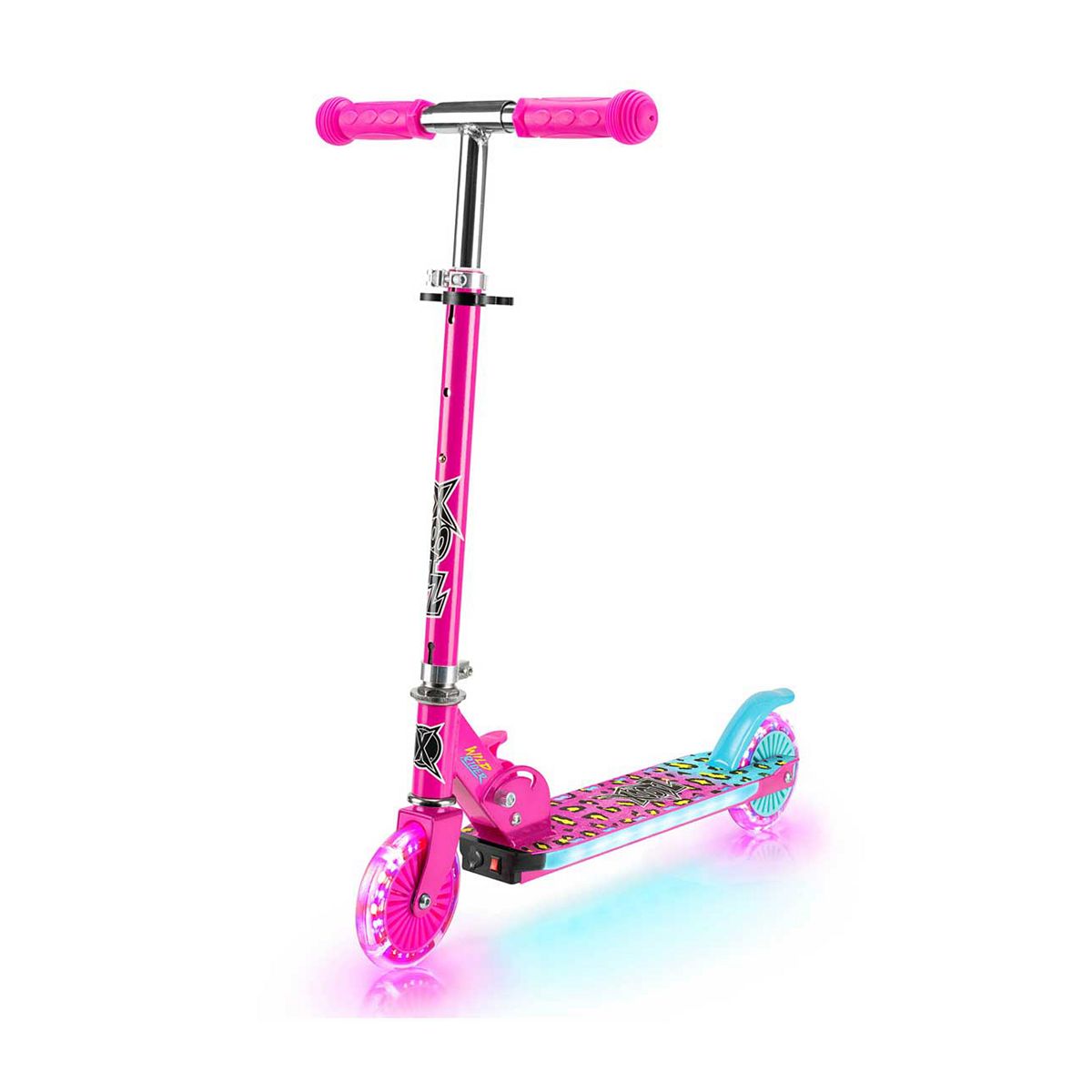 Xootz Wild Rider Led Scooter Pink