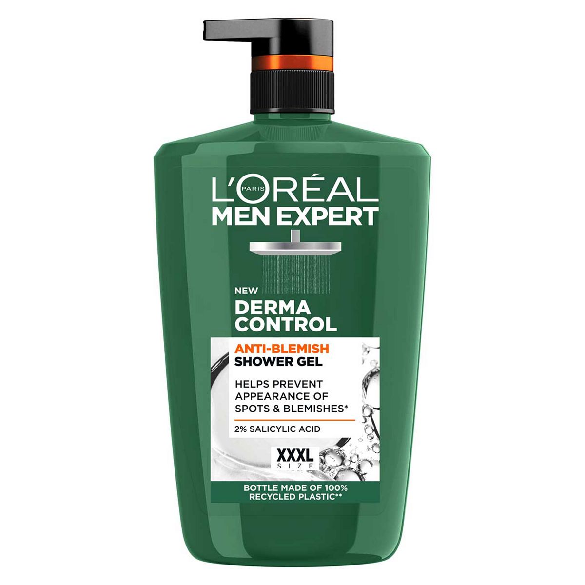 L'Oreal Men L'oréal Men Expert Derma Control Anti-Blemish Shower Gel For Blemish Control, 1L
