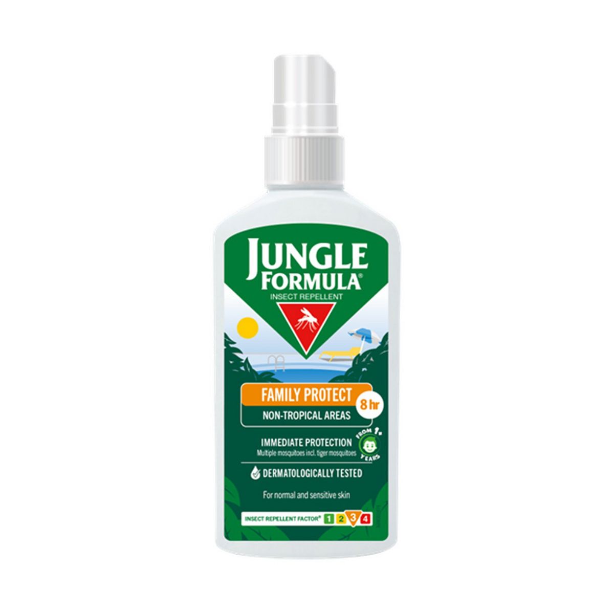 Jungle Formula Family Protect Insect Repellent (100Ml Spray Bottle) - Deet-Free Mosquito & Biting Repellent.