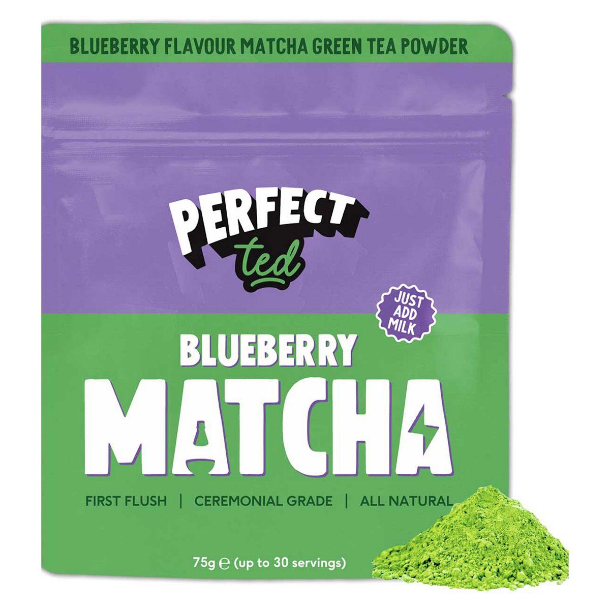 Perfect Ted Perfectted Blueberry Matcha Green Tea Powder 75G