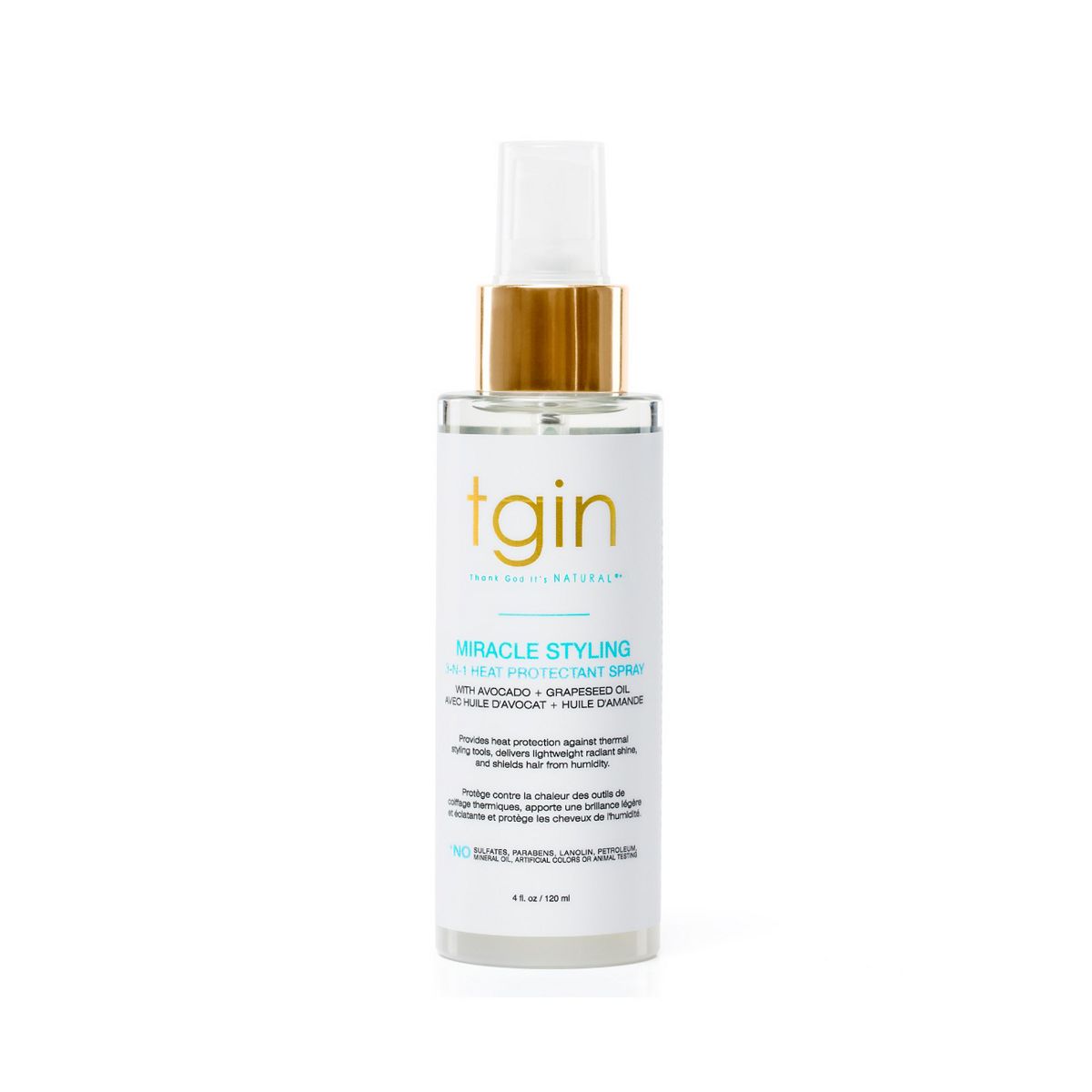 tgin Miracle Styling 3-In-1 Heat Protectant Spray 120ml