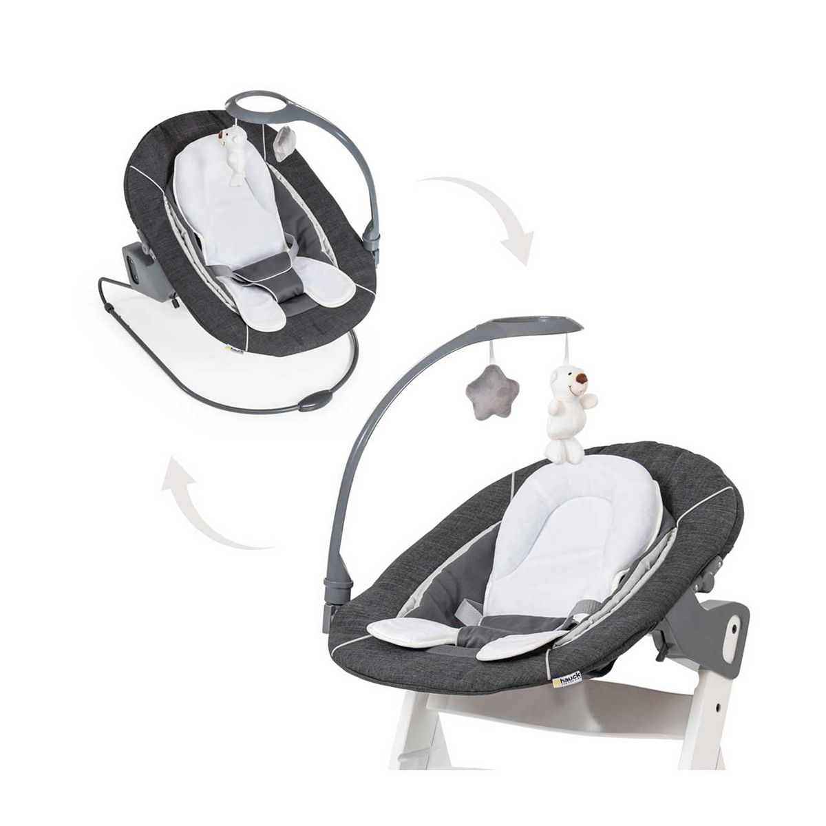 Hauck Alpha Bouncer Deluxe Melange Grey