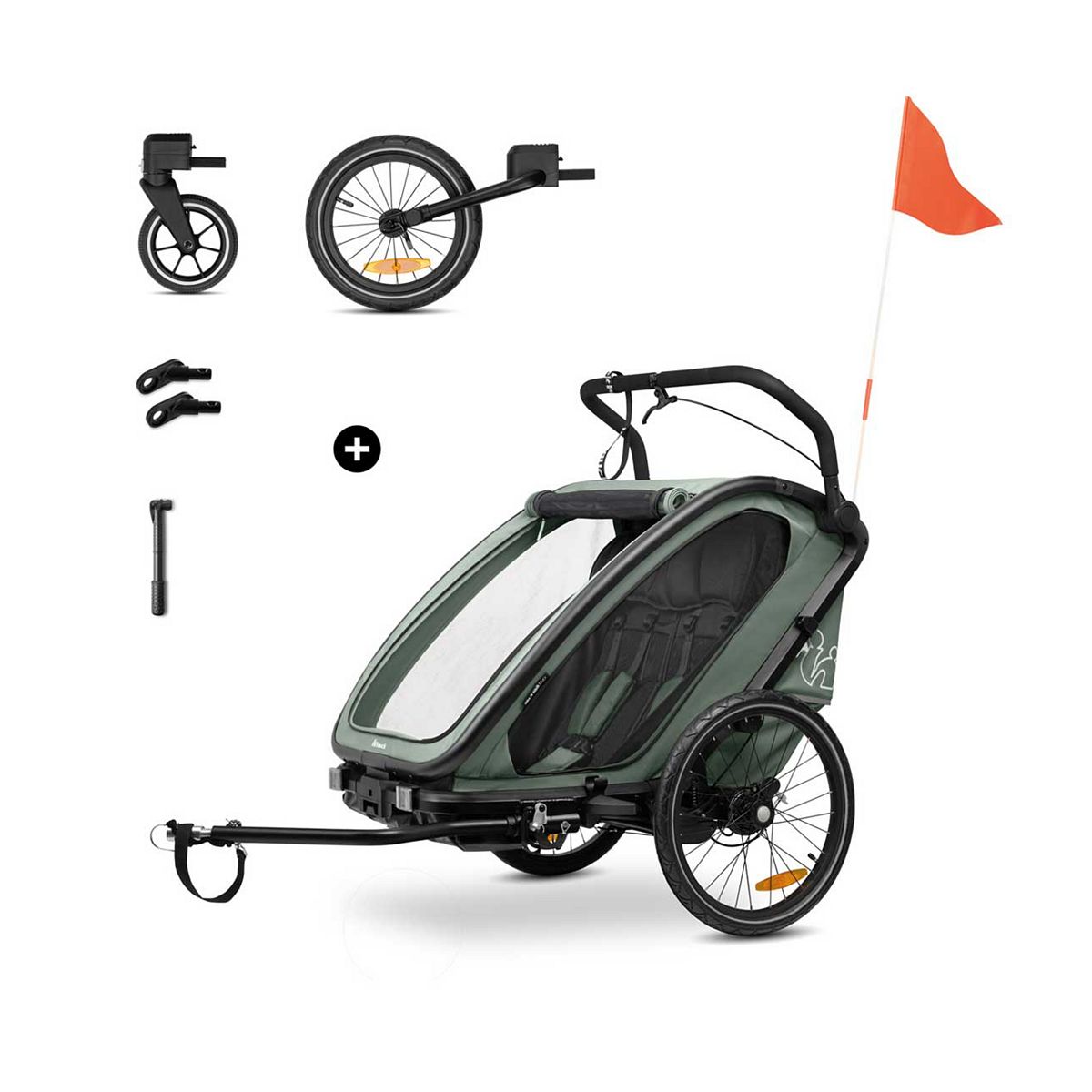 Hauck Bike N Walk Duo Dark Green