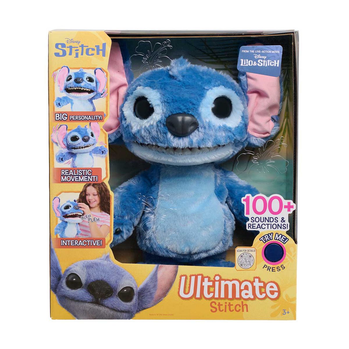 Stitch Just Play Ultimate Live Action Figure Plush