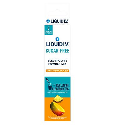 Liquid IV Sugar Free Mango Pineapple Electrolyte Powder Mix 3 sachets