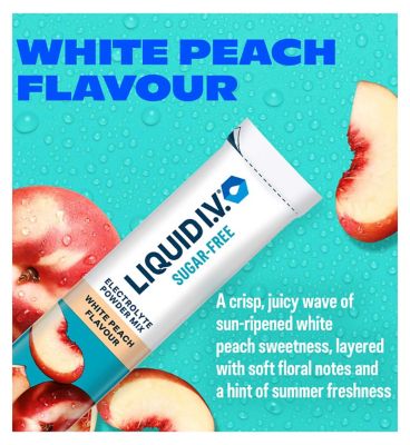 Liquid I.V.® Sugar Free White Peach Electrolyte Powder Mix 6 Sachets (6)