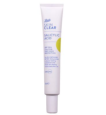 Click to view product details and reviews for Boots Skin Clear With Salicylic Acid Spf50 50ml.