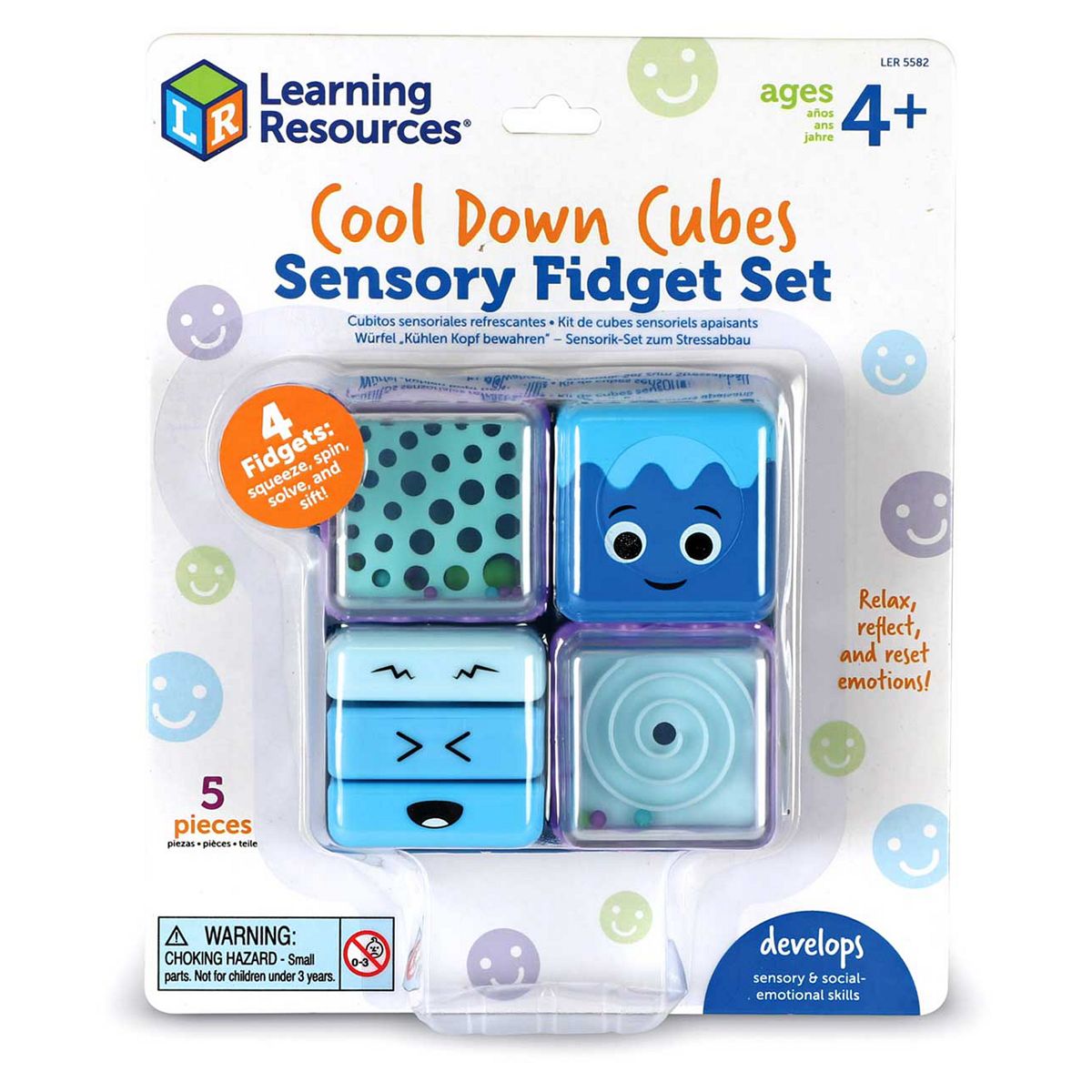Learning Resources Cool Down Sensory Cubes Fidget Set