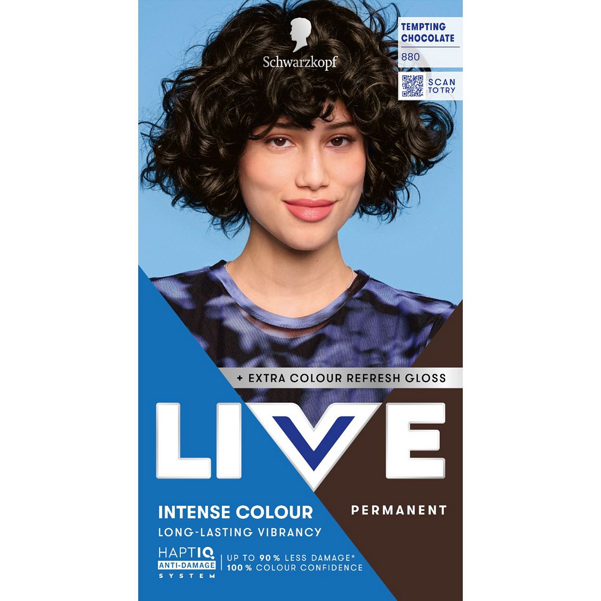 Schwarzkopf Live Intense Colour 880 Tempting Chocolate Permanent Hair Dye