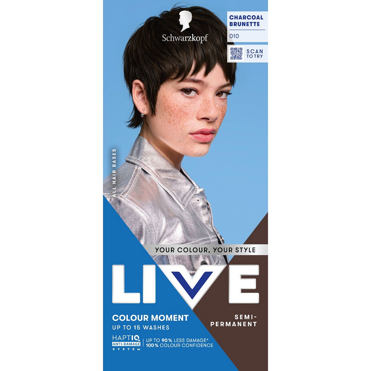 Schwarzkopf Live Colour Moment 10 Charcoal Brunette Semi-Permanent Hair Dye