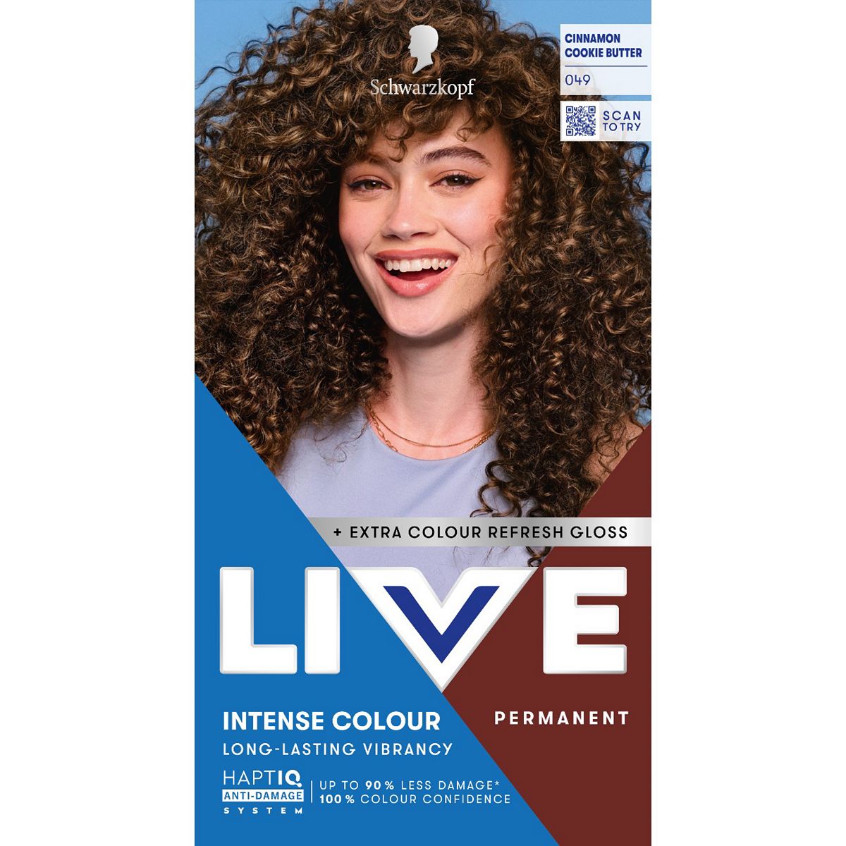 Schwarzkopf Live Intense Colour 049 Cinnamon Cookie Butter Permanent Hair Dye