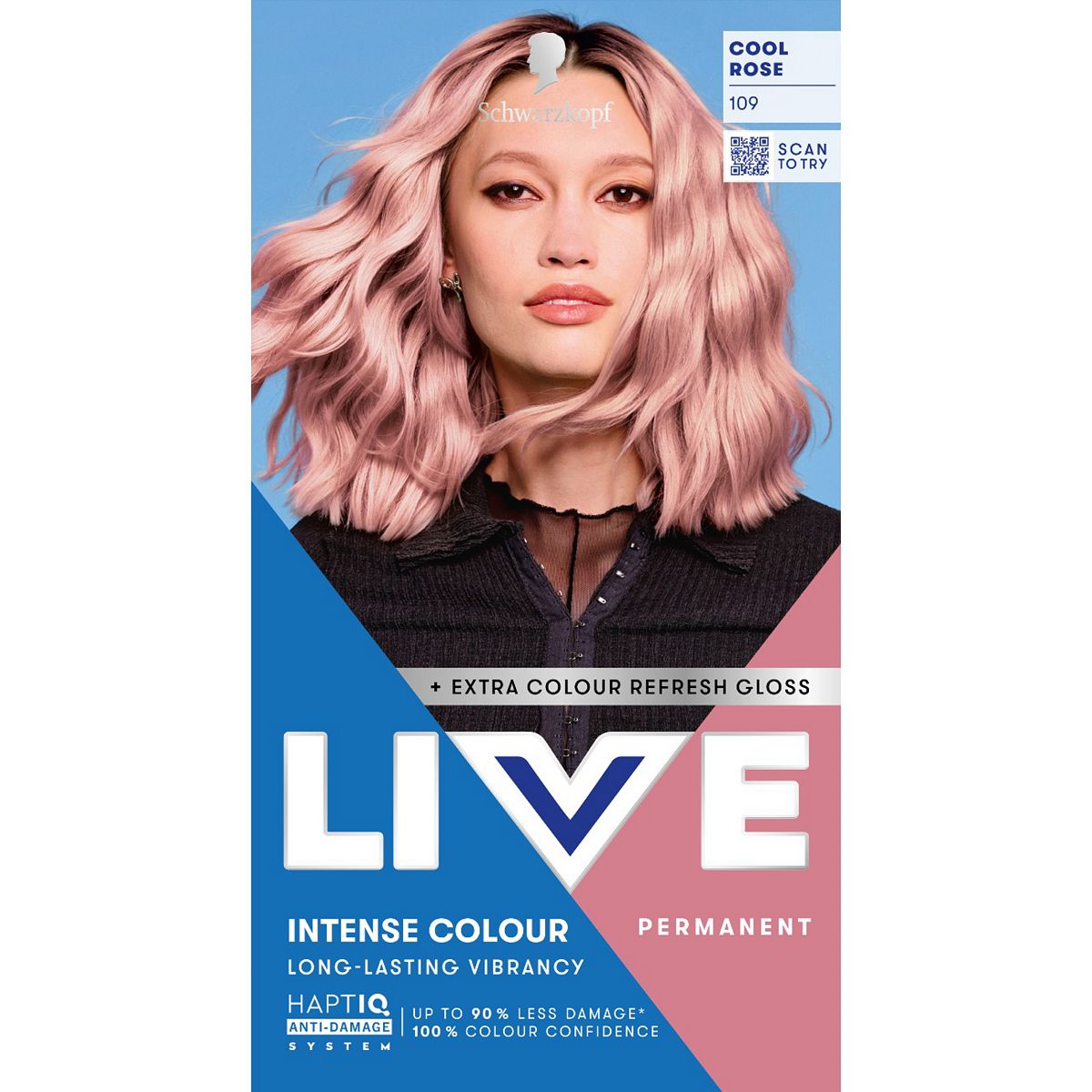 Schwarzkopf Live Intense Colour 109 Cool Rose Permanent Hair Dye