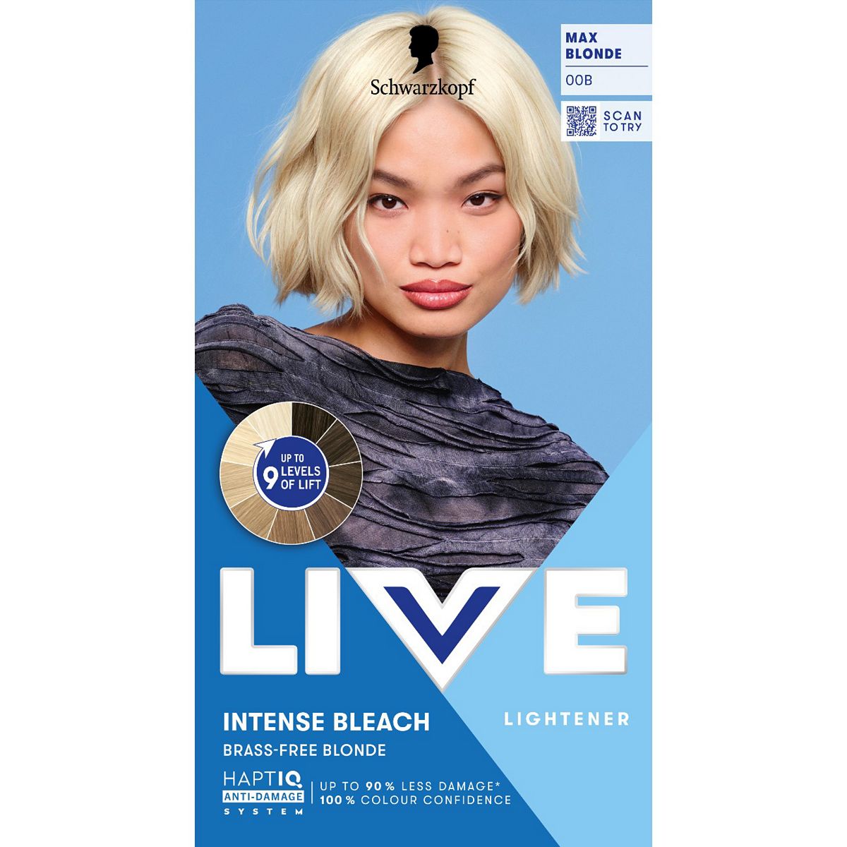 Schwarzkopf Live Intense Bleach 00B Max Blonde Hair Lightener