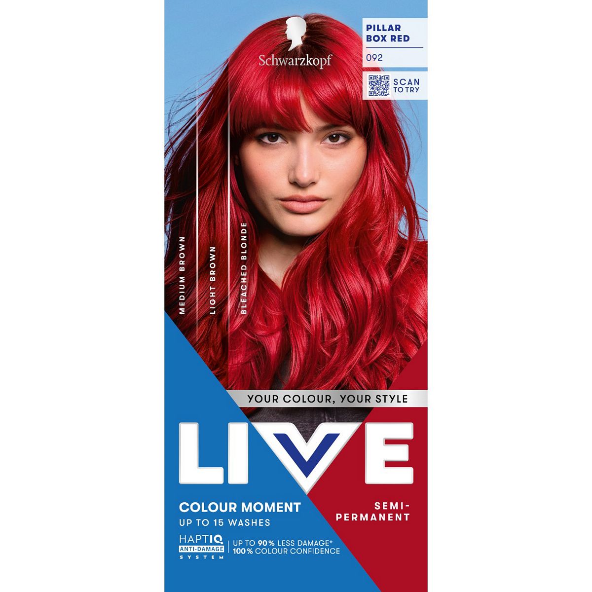Schwarzkopf Live Colour Moment 092 Pillar Box Red Semi-Permanent Hair Dye
