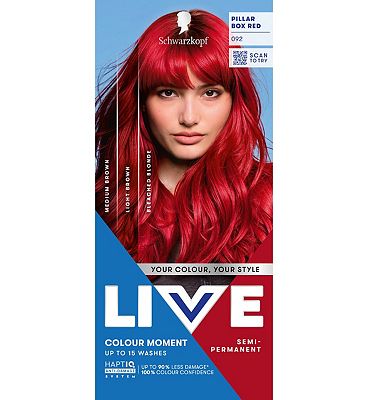 Click to view product details and reviews for Schwarzkopf Live Colour Moment 092 Pillar Box Red Semi Permanent Hair Dye.