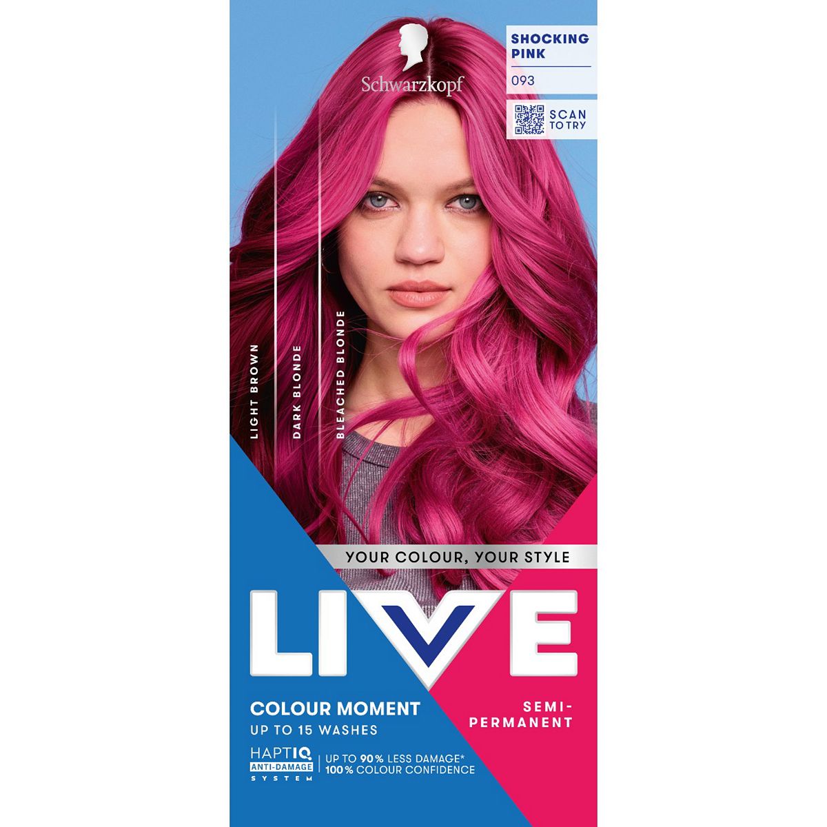 Schwarzkopf Live Colour Moment 093 Shocking Pink Semi-Permanent Hair Dye