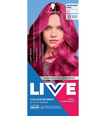 Click to view product details and reviews for Schwarzkopf Live Colour Moment 093 Shocking Pink Semi Permanent Hair Dye.