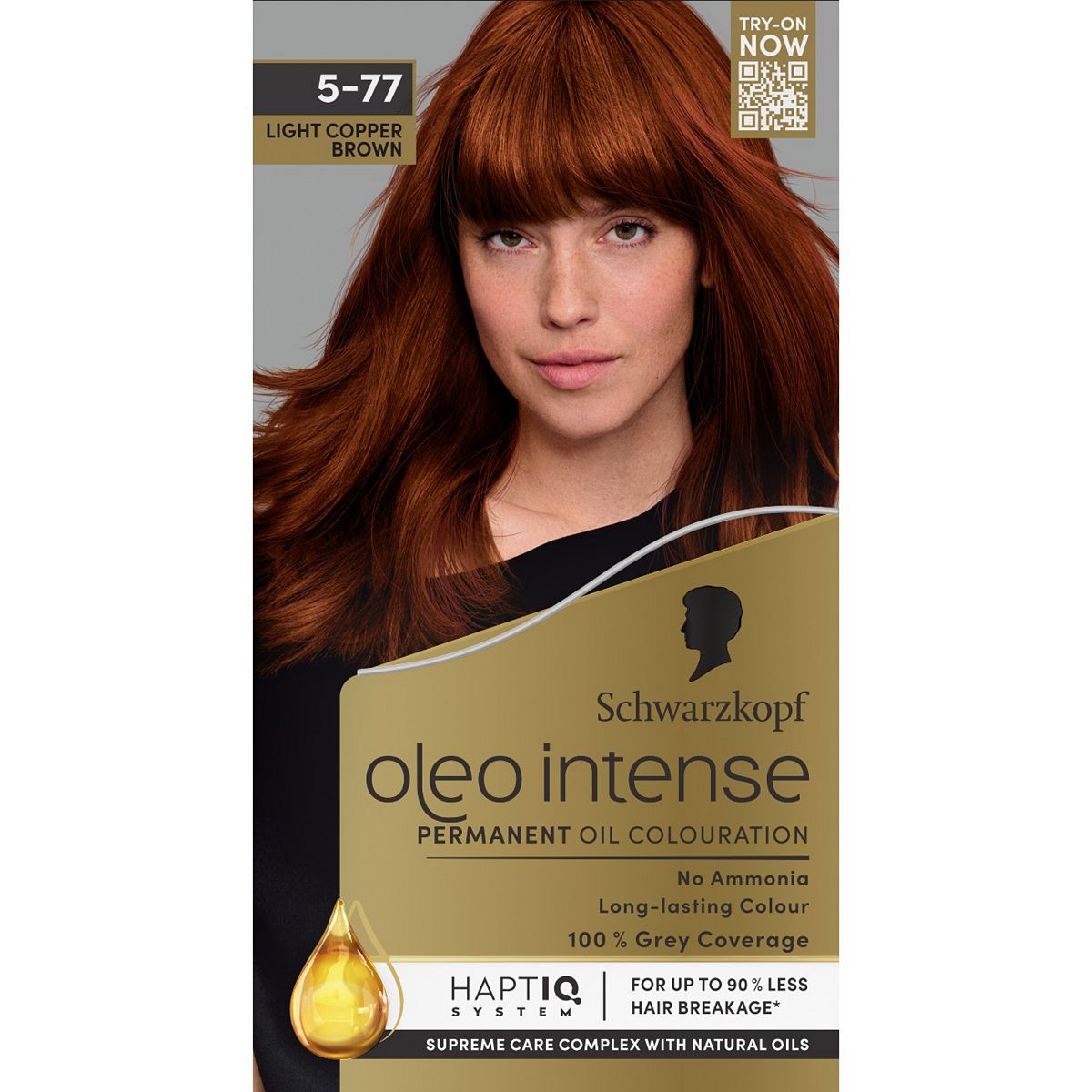 Schwarzkopf Oleo Intense Permanent Oil Colouration 5-77 Light Copper Brown Hair Dye