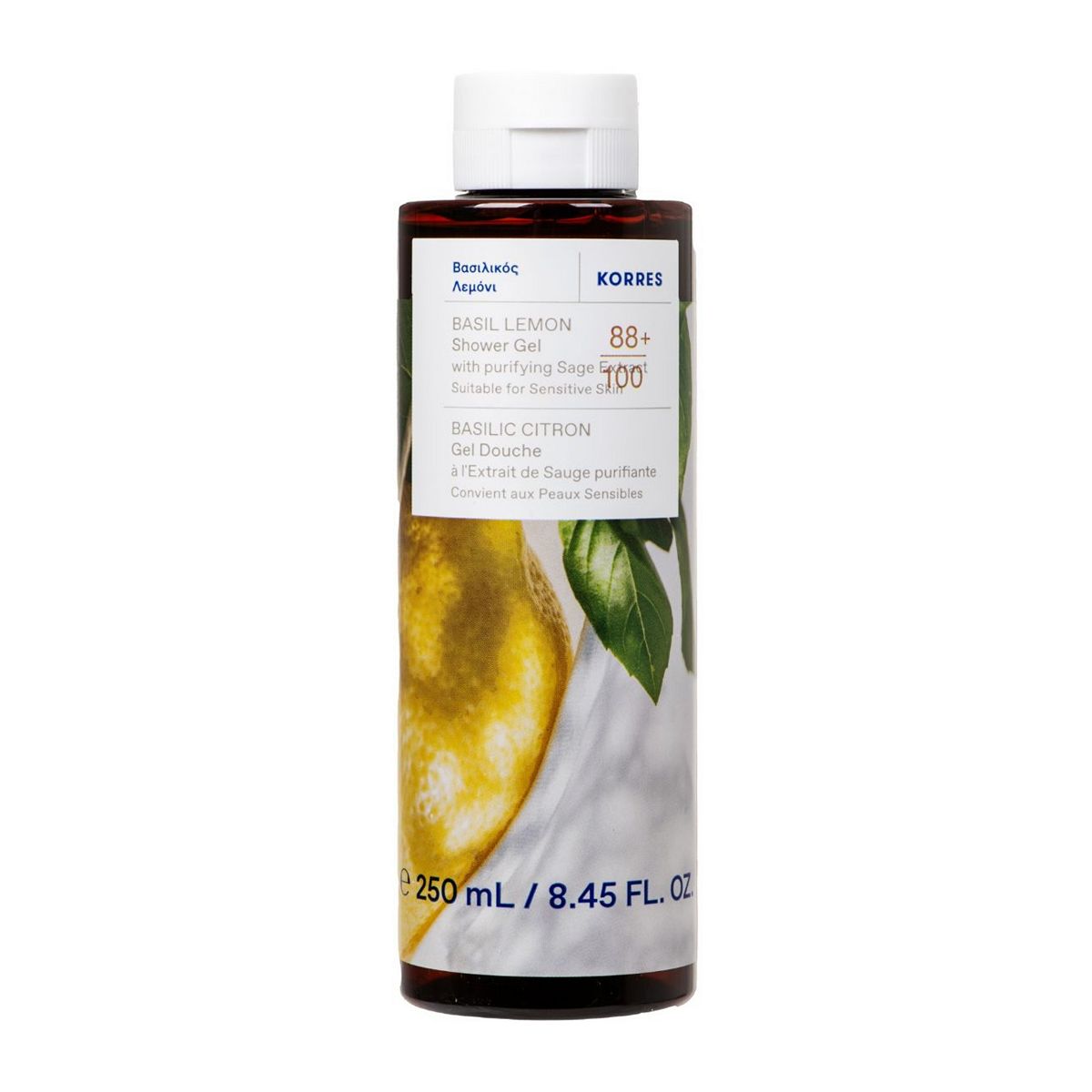 Korres Basil Lemon Shower Gel250 ml, 250ml