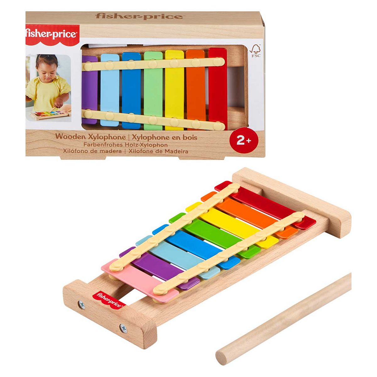 Fisher Price Mattel Wooden Xylophone