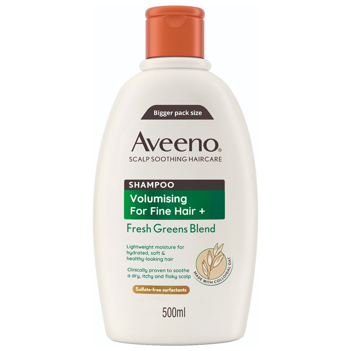 Aveeno Haircare Volumising+ Fresh Greens Shampoo 500ml