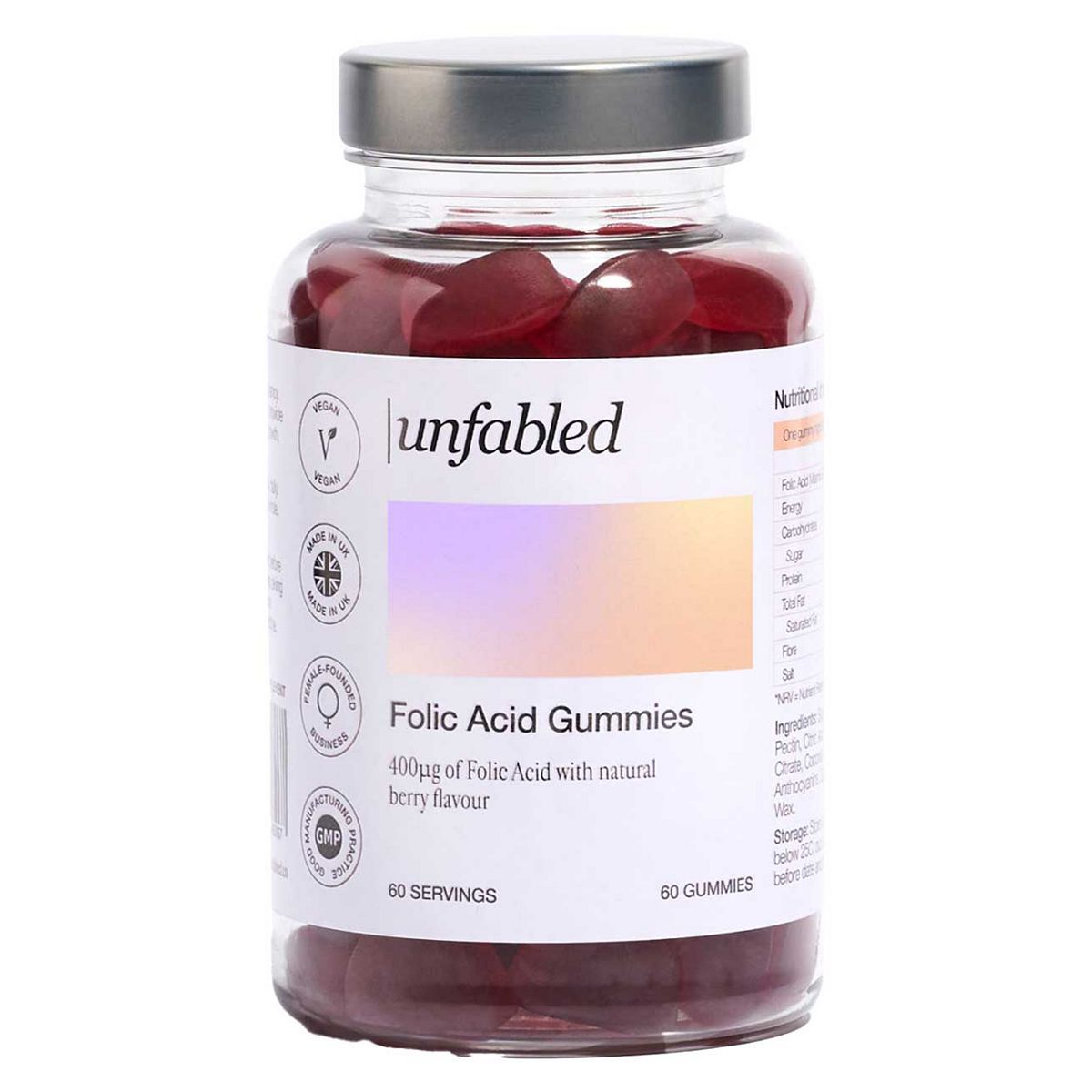 Unfabled Folic Acid Gummies 60S