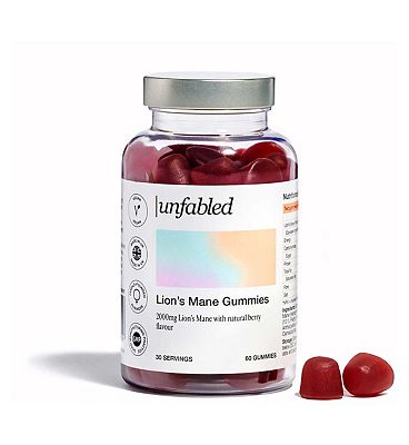 Click to view product details and reviews for Unfabled Lions Mane Gummies 60s.