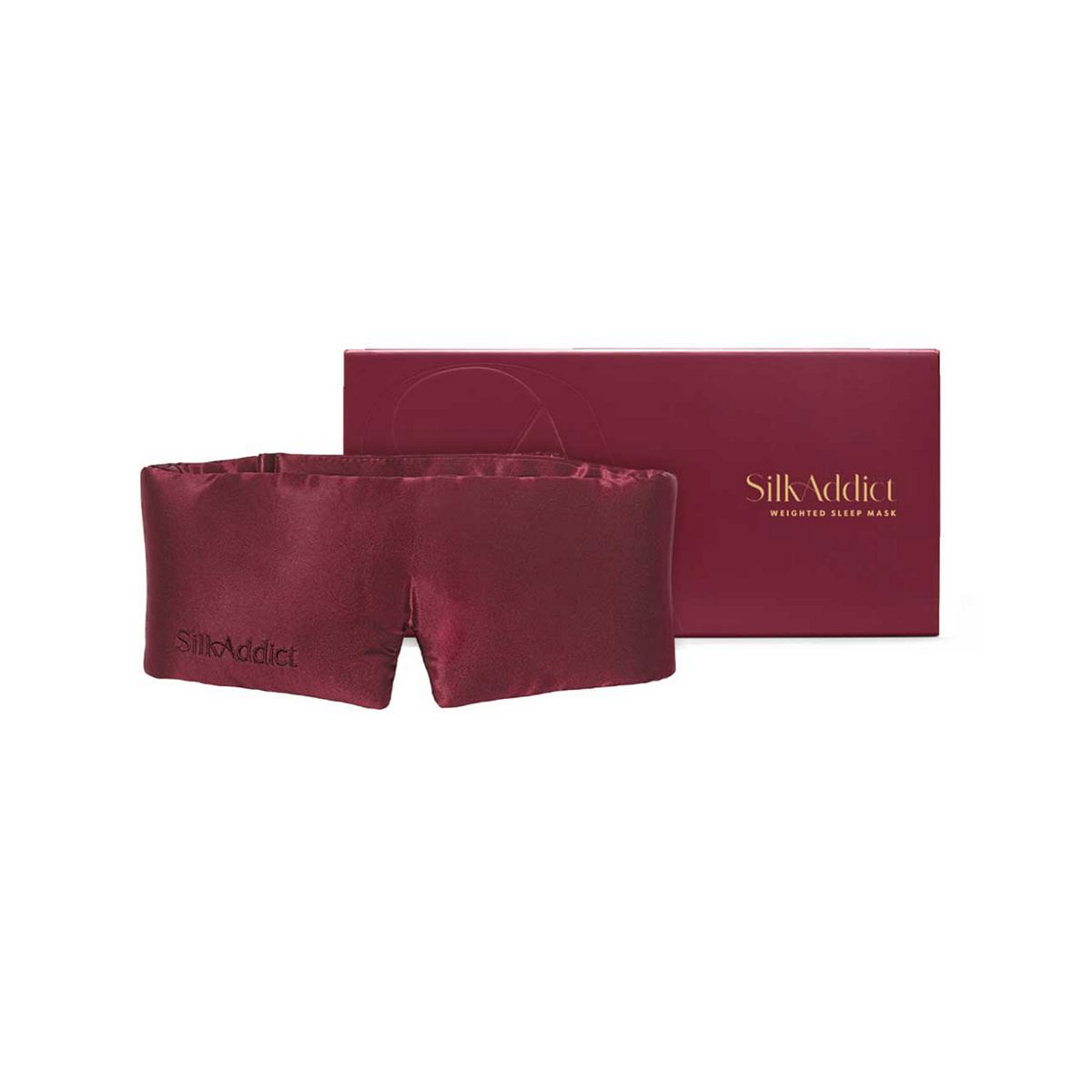 Silk Addict 100% Mulberry Silk Weighted Sleep Mask Berry