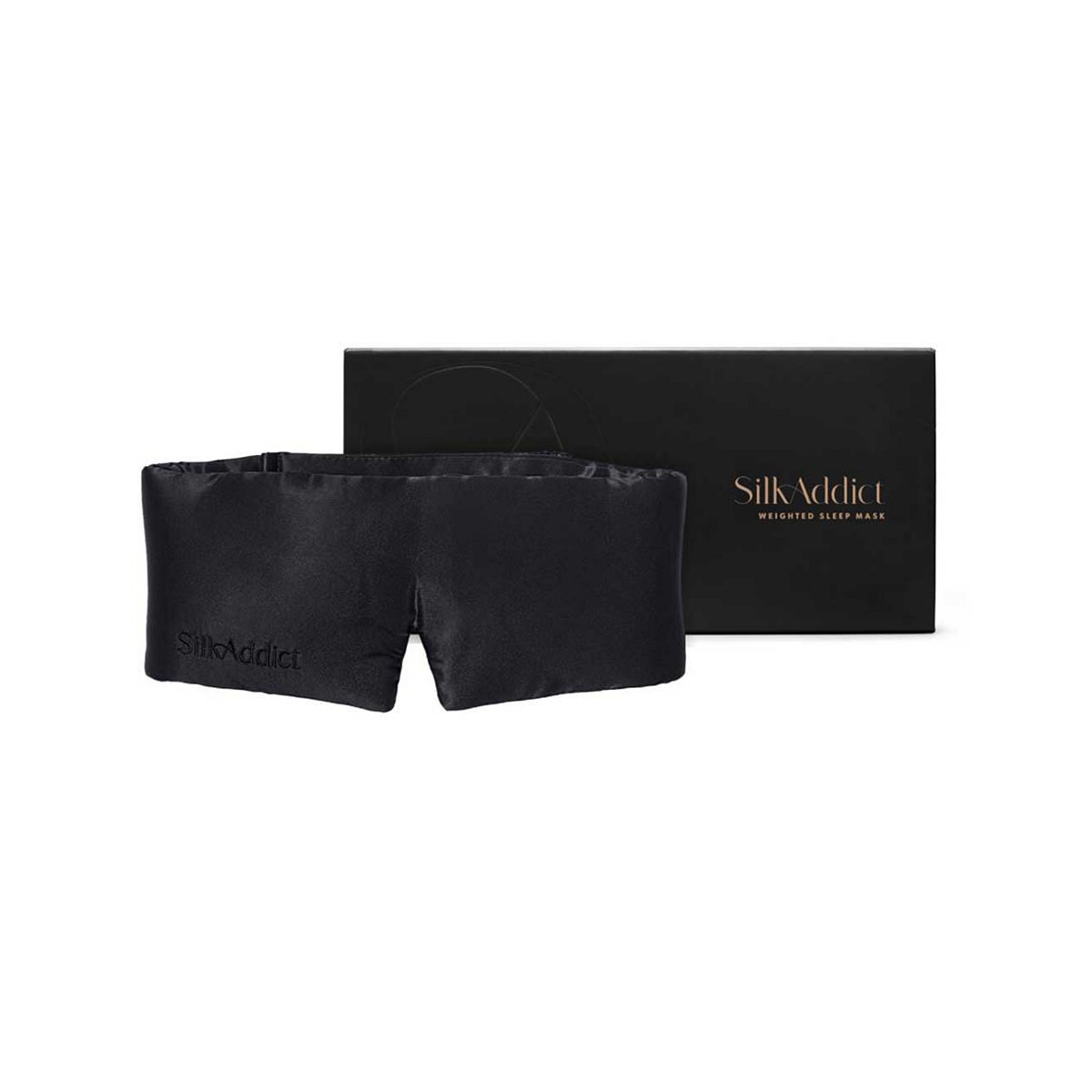 Silk Addict 100% Mulberry Silk Weighted Sleep Mask Black
