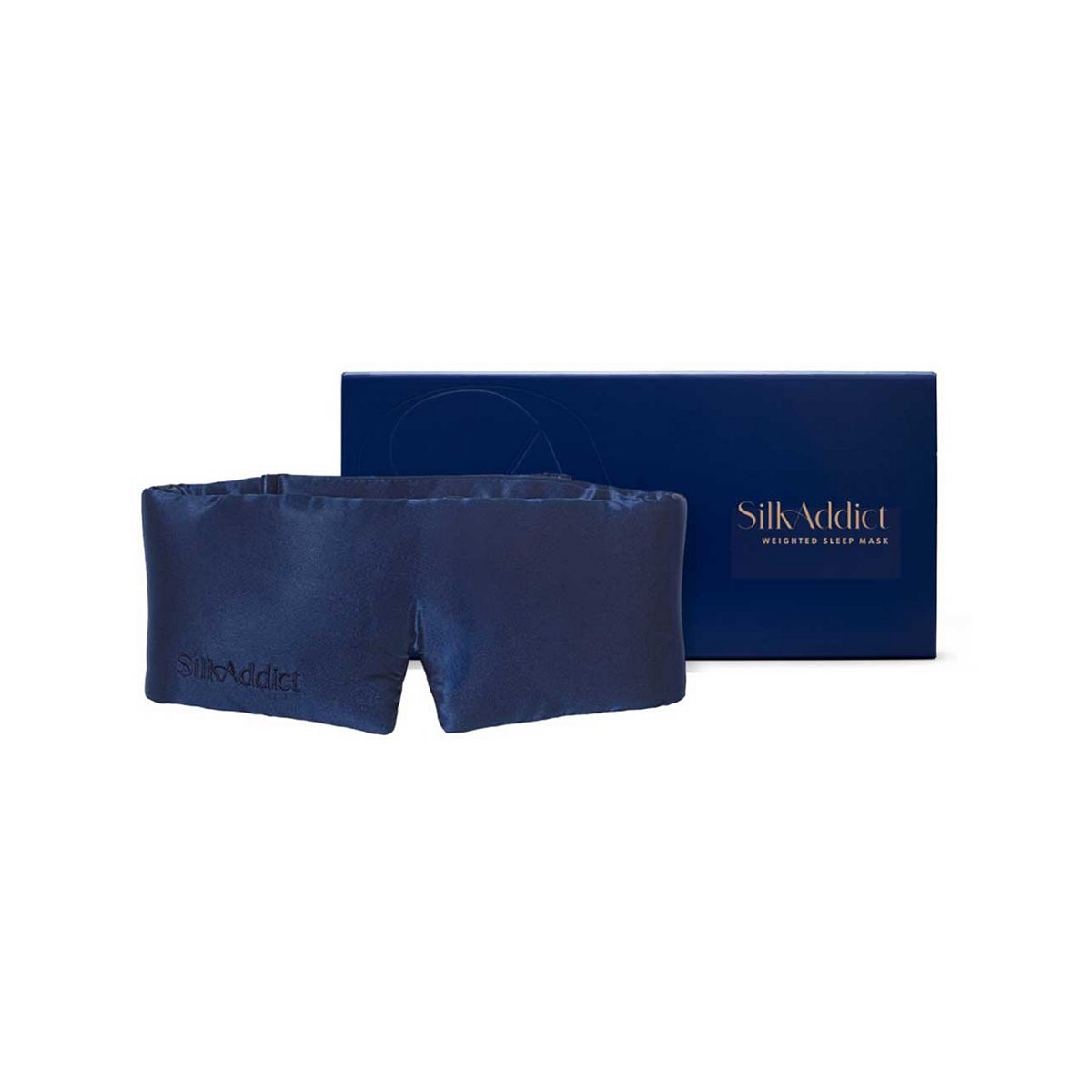 Silk Addict 100% Mulberry Silk Weighted Sleep Mask Navy