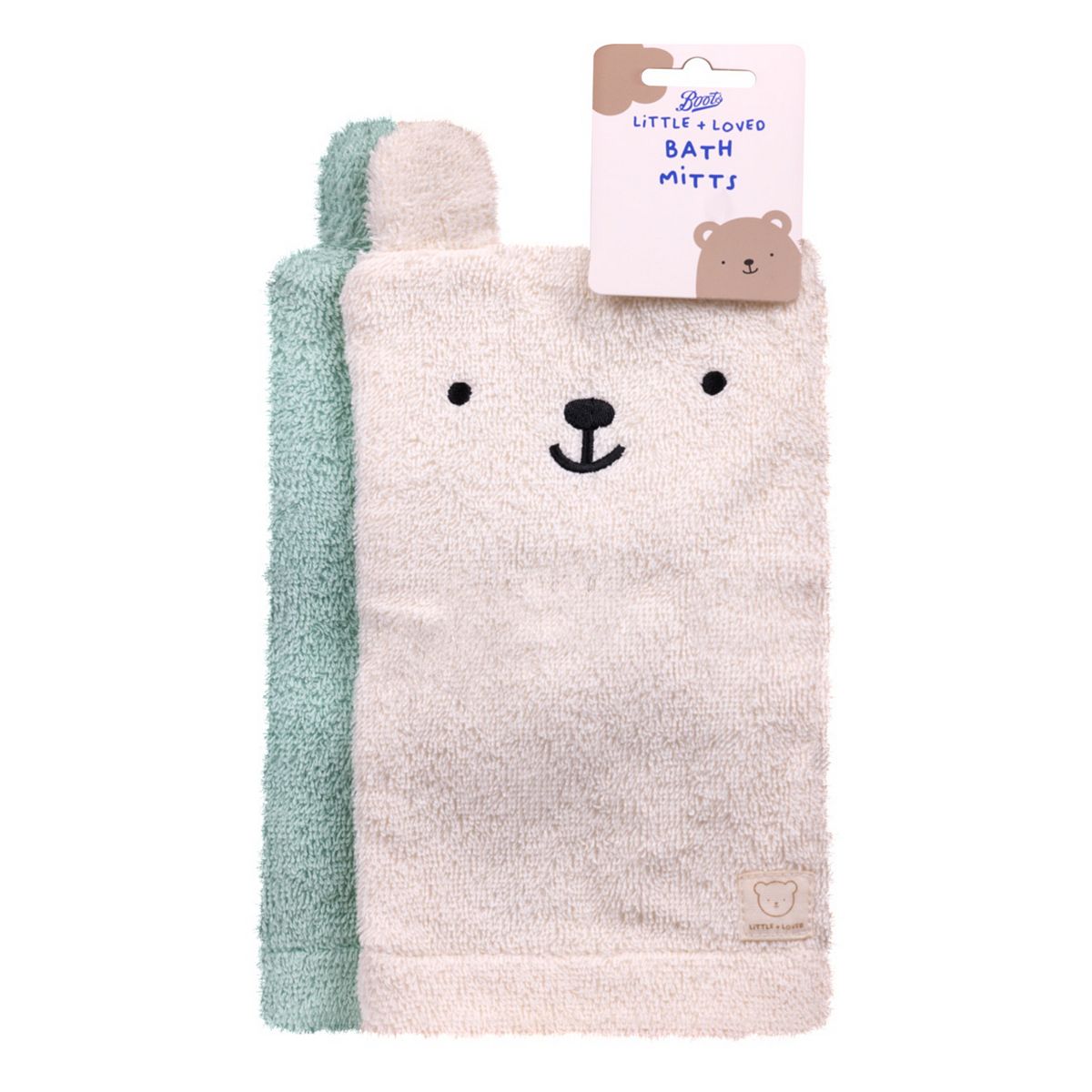   Little + Loved Baby Bath Mitts 2S