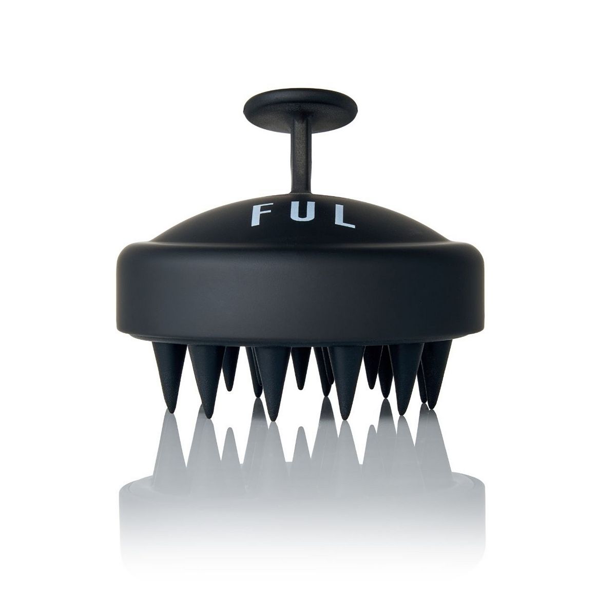 FUL Scalp Massager Brush In Gradient Black Silicone Exfoliator