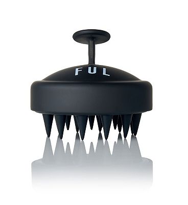 FUL Scalp Massager Brush In Gradient Black Silicone Exfoliator (3)