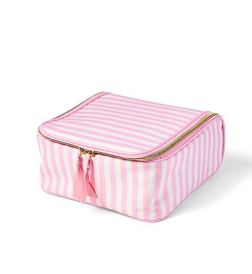 Click to view product details and reviews for Boots Horizontal Pink Stripe Hanging Bag.