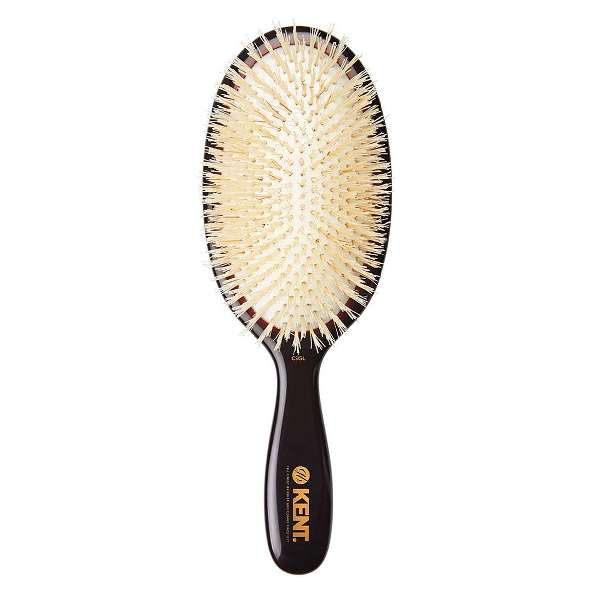 Kent Brushes Classic Shine Large Soft White Pure Bristle Hairbrush-Csgl